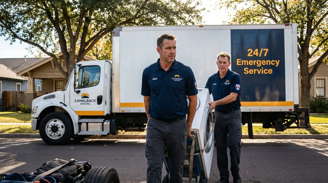 CamelBack Moving crew loading furniture in Boyd, TX