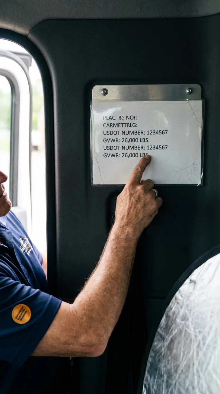 USDOT licensing placard verification in Boyd